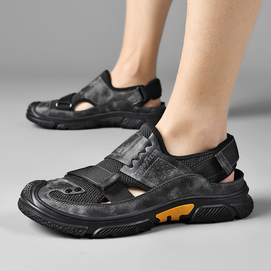 Width adjustable velcro orthopaedic sandals