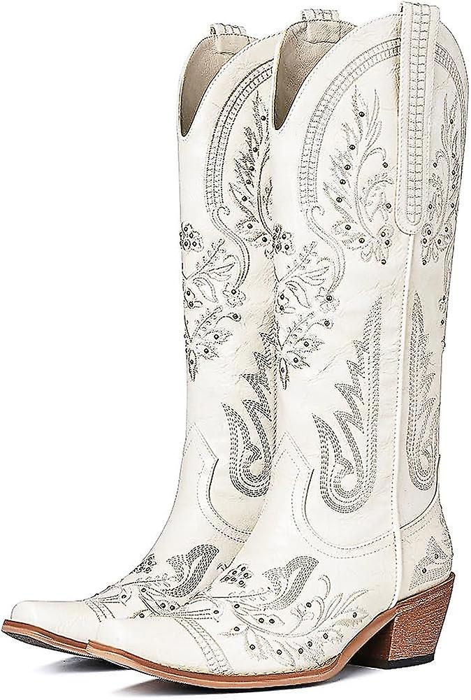 White rhinestone cowgirl boots