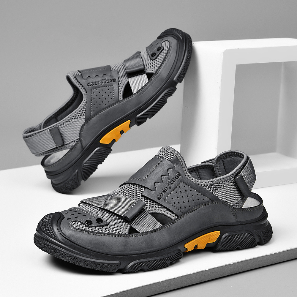 Width adjustable velcro orthopaedic sandals