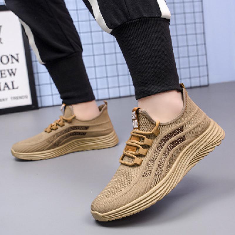 Men Sneakers Fashion Breathable Lace Up Mesh Shoes Comfortable Vulcanize Shoes Light Sneakers for Men