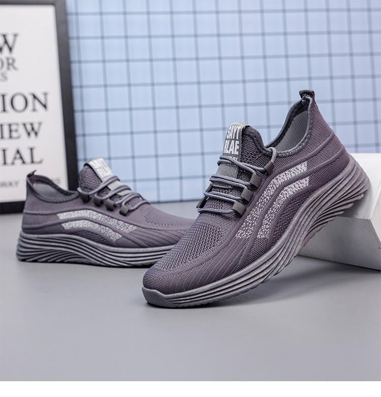 Men Sneakers Fashion Breathable Lace Up Mesh Shoes Comfortable Vulcanize Shoes Light Sneakers for Men