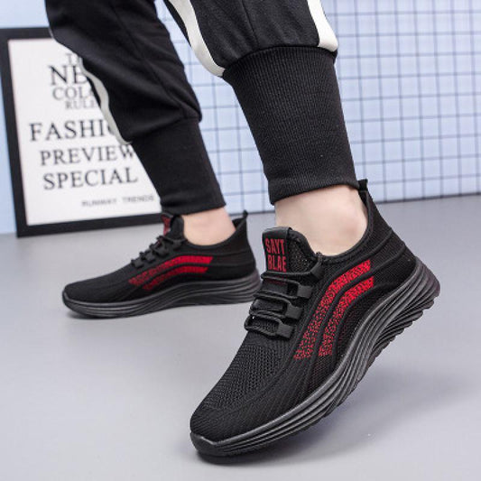 Men Sneakers Fashion Breathable Lace Up Mesh Shoes Comfortable Vulcanize Shoes Light Sneakers for Men