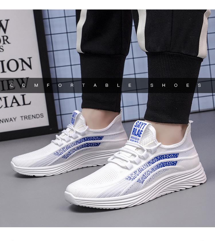 Men Sneakers Fashion Breathable Lace Up Mesh Shoes Comfortable Vulcanize Shoes Light Sneakers for Men